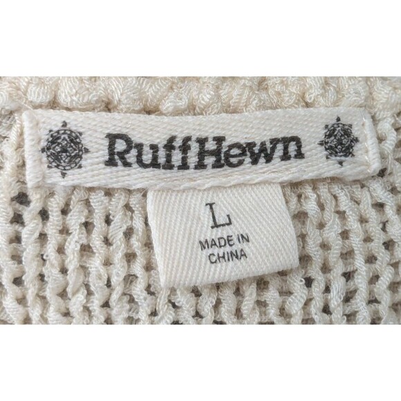 Ruff Hewn Festival Top Large Cream Crochet Fringe Prairie Excellent - Picture 3 of 11